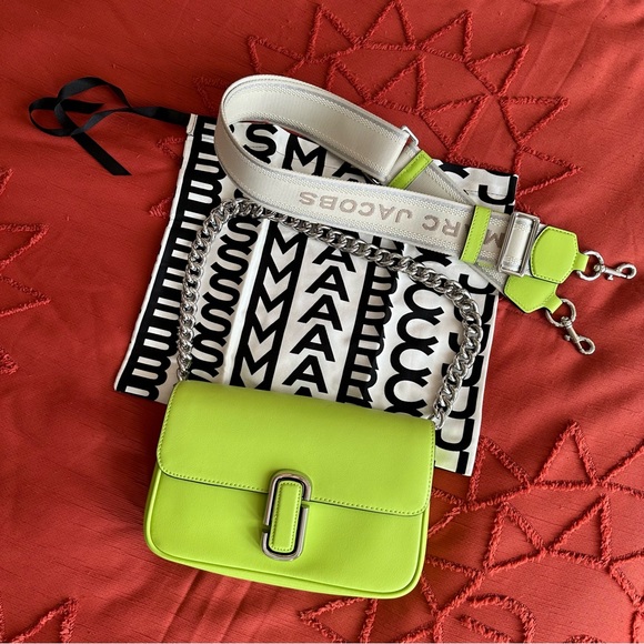 Marc Jacobs J Marc shoulder bag in green glow, new without tag - Picture 2 of 4